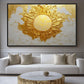 Sun Modern Art Framed Canvas