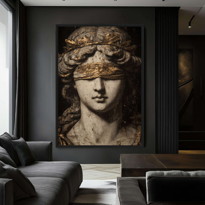 Lady Justice Trendy Art Canvas Print Detail | PaintFu