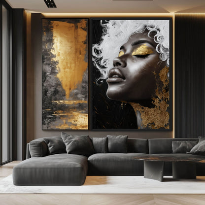 African American Beauty Modern Art Digital Print - PaintFu