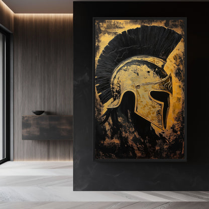 Spartan Warrior Modern Art Framed Canvas