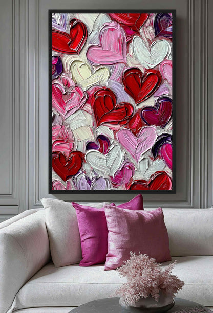 Love Modern Art Canvas Print Detail | PaintFu