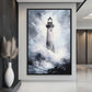 Lighthouse Nautical Art Framed Canvas