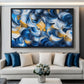 Blue Abstract Art Framed Canvas