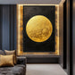 Full Moon Celestial Art Framed Canvas