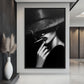Woman Smoking Fashion Art Digital Print