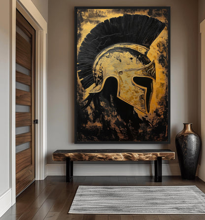 Spartan Warrior Modern Art Framed Canvas