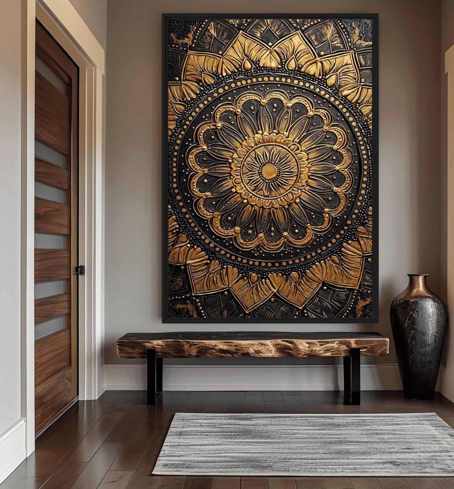 Mandala Spiritual Art Framed Canvas