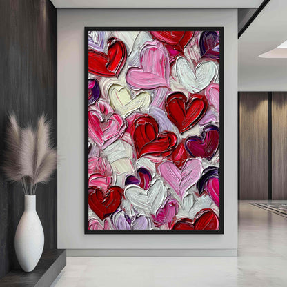 Love Modern Art Canvas Print Detail | PaintFu