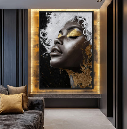 African American Beauty Modern Art Digital Print - PaintFu