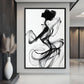 Female Figure Line Art Digital Print