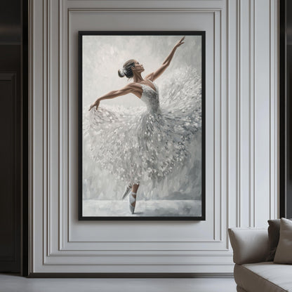 Ballerina Elegance Modern Art Canvas Print Detail | PaintFu