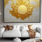 Sun Modern Art Framed Canvas