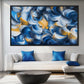 Blue Abstract Art Framed Canvas