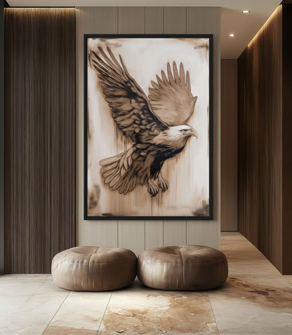 Bald Eagle Wildlife Art Digital Print - PaintFu