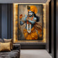 Lord Krishna Spiritual Art Framed Canvas