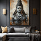Shiva Portrait Spiritual Art Framed Canvas