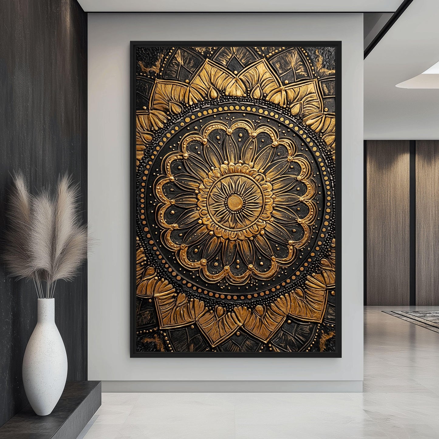 Mandala Spiritual Art Framed Canvas