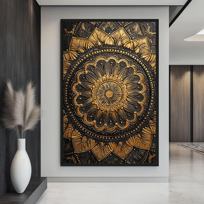 Mandala Spiritual Art Canvas Print Detail | PaintFu