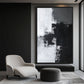Black White & Grey Abstract Art Framed Canvas