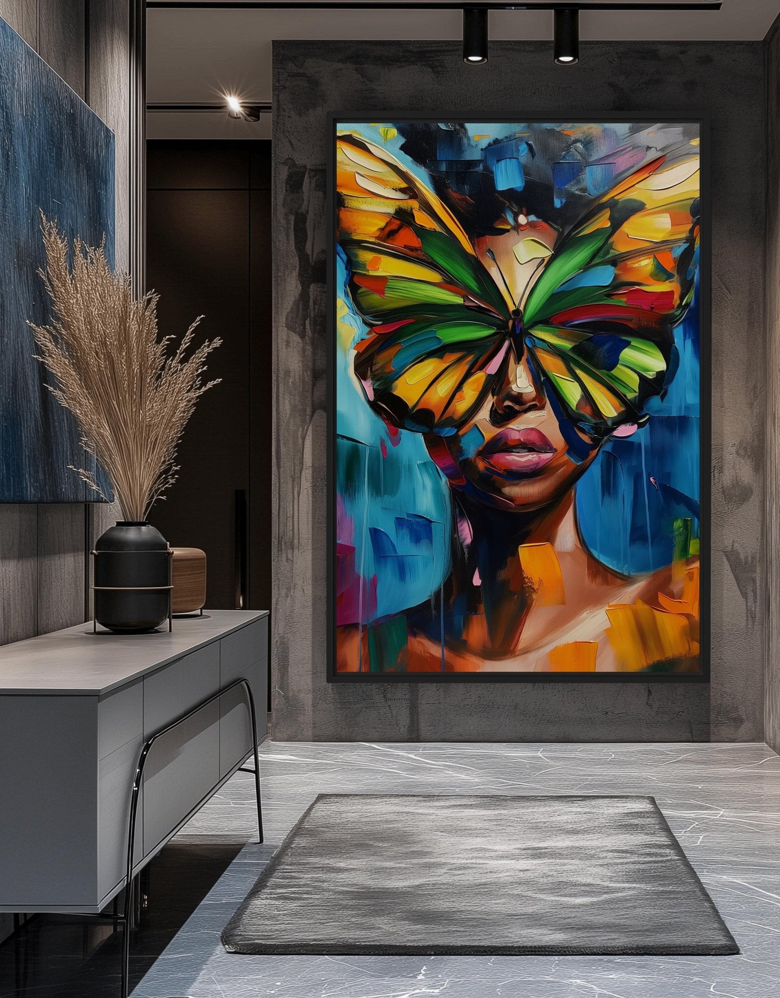 Woman Butterfly Face Art Digital Print