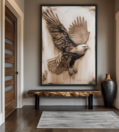 Bald Eagle Wildlife Art Digital Print - PaintFu