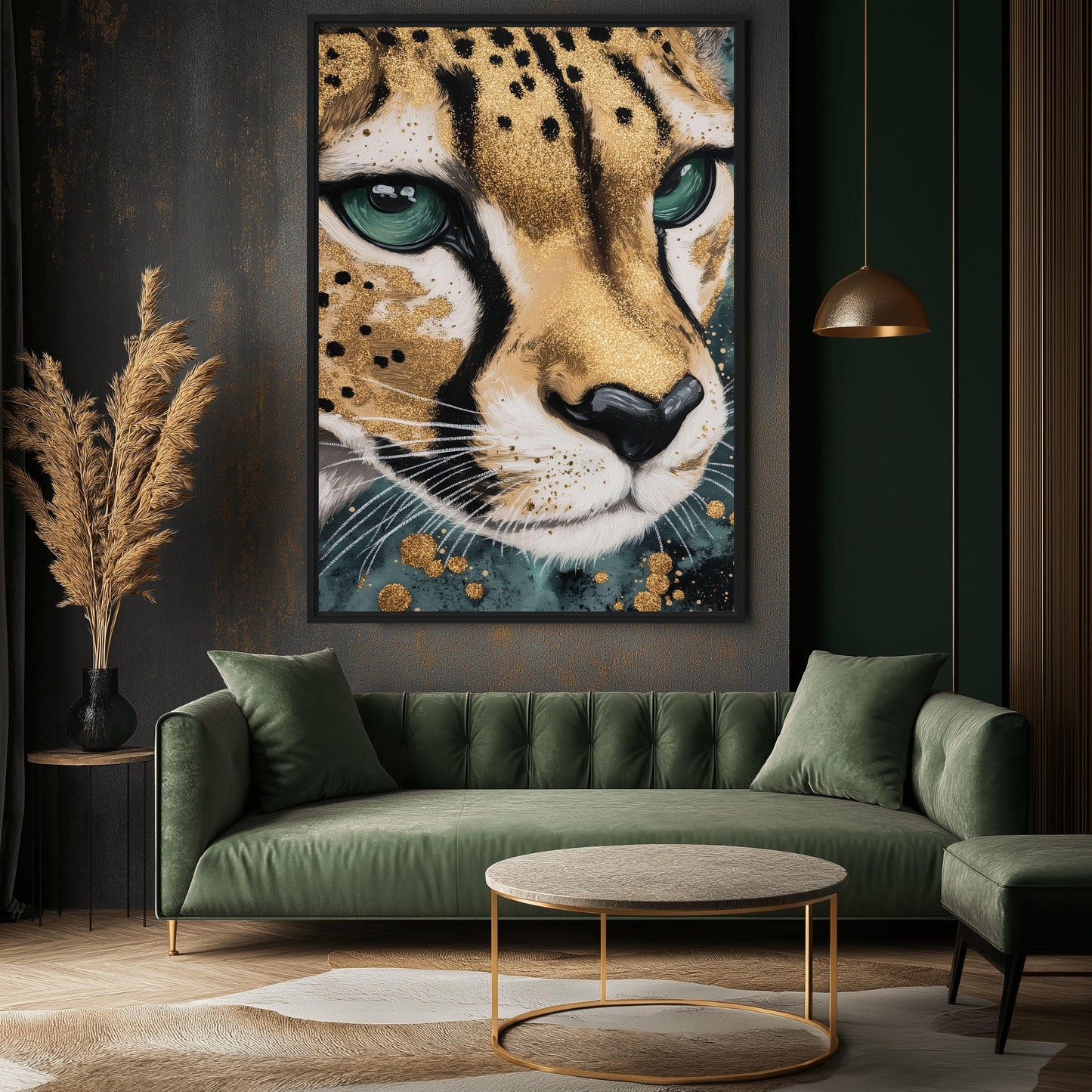 Beautiful Cheetah Modern Art Framed Canvas