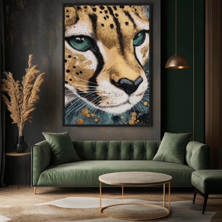 Beautiful Cheetah Modern Art Digital Print