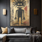 Basquiat Style Art Framed Canvas