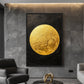 Full Moon Celestial Art Framed Canvas
