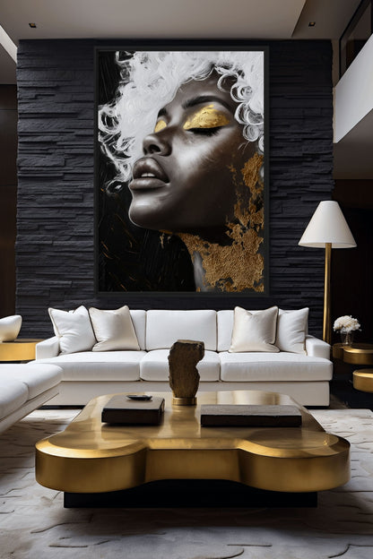 African American Beauty Modern Art Digital Print - PaintFu