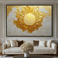 Sun Modern Art Framed Canvas