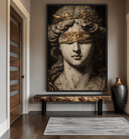 Lady Justice Trendy Art Canvas Print Detail | PaintFu