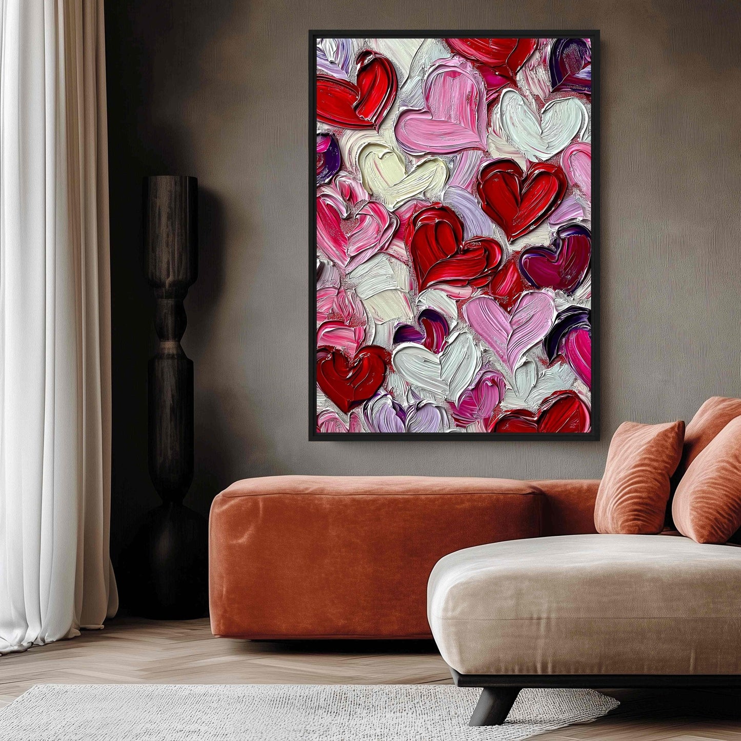 Love Modern Art Framed Canvas