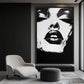Black And White Abstract Female Digital Print