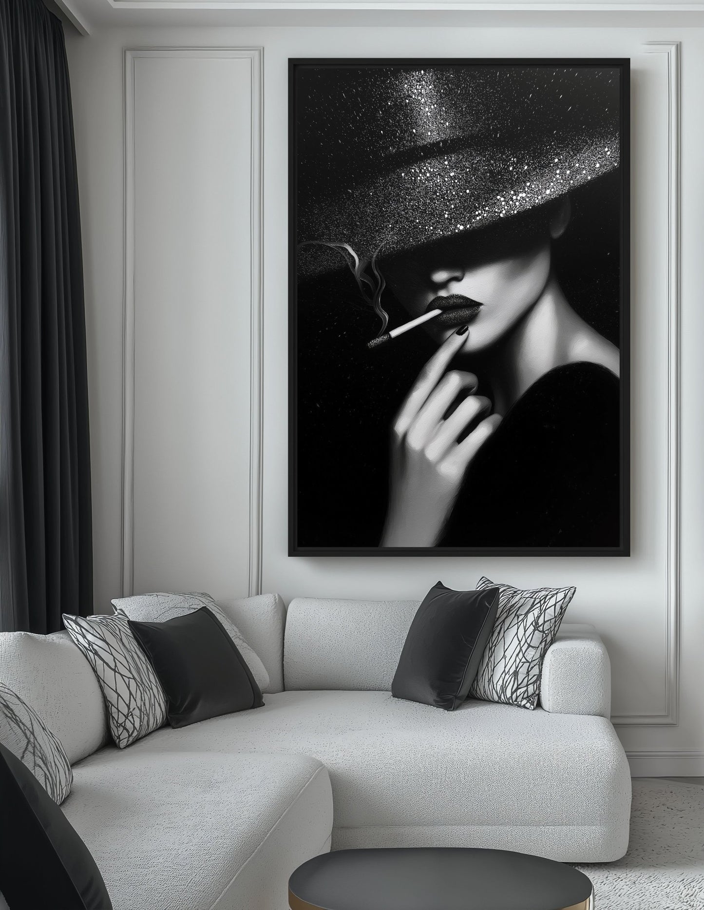 Woman Smoking Fashion Art Digital Print