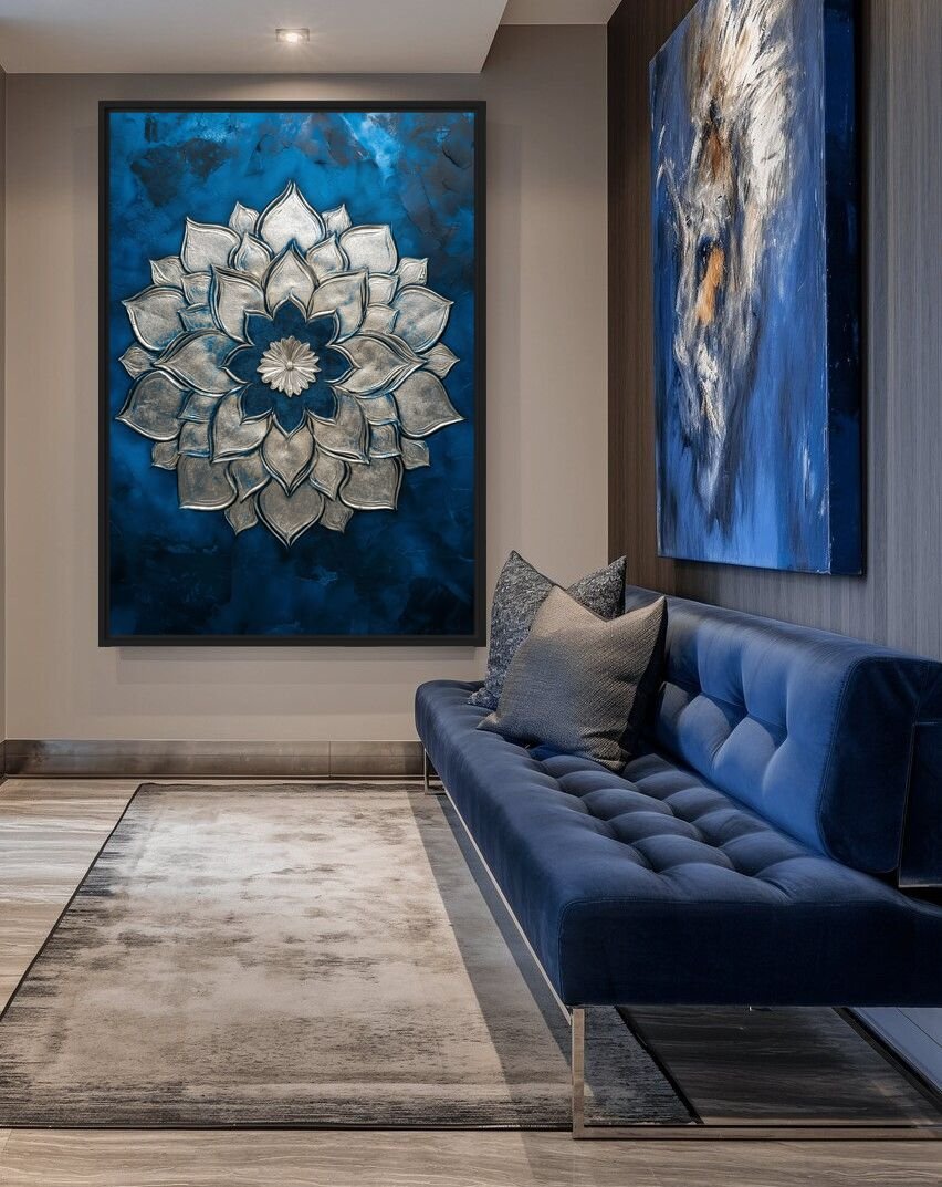 Sacred Mandala Spiritual Art Framed Canvas