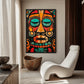 Mayan Mask Mexican Folk Art Digital Print