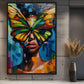 Woman Butterfly Face Art Digital Print