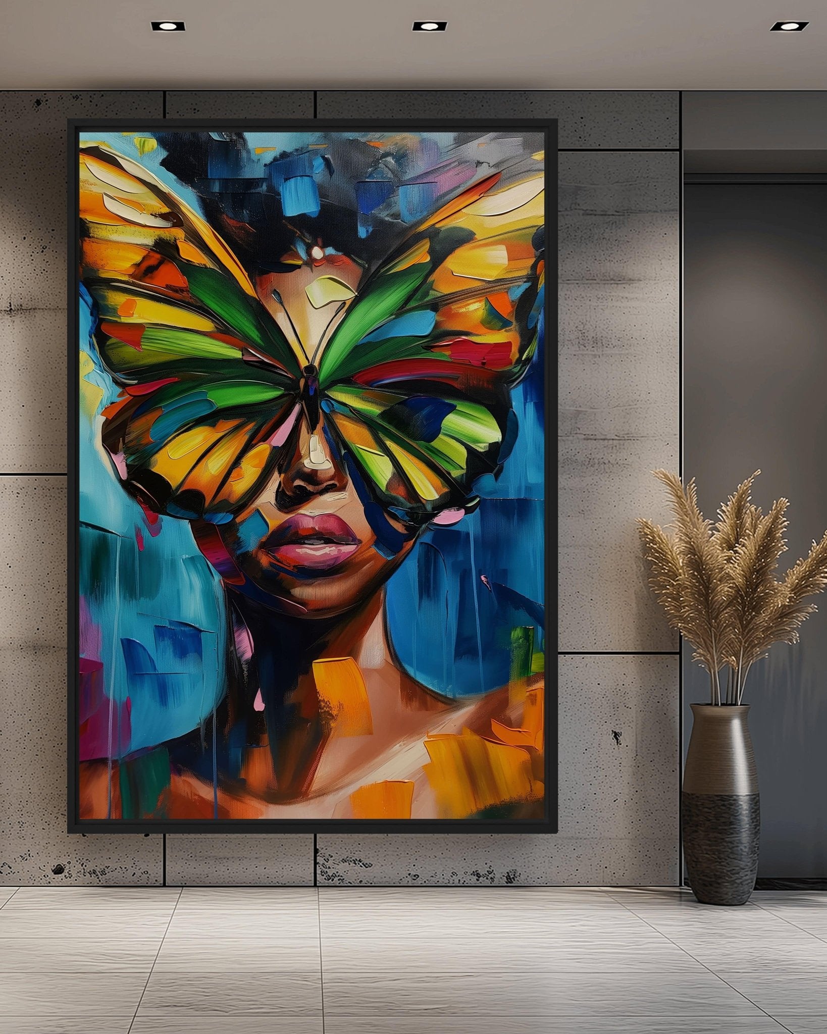 Woman Butterfly Face Art Digital Print