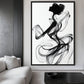 Female Figure Line Art Digital Print