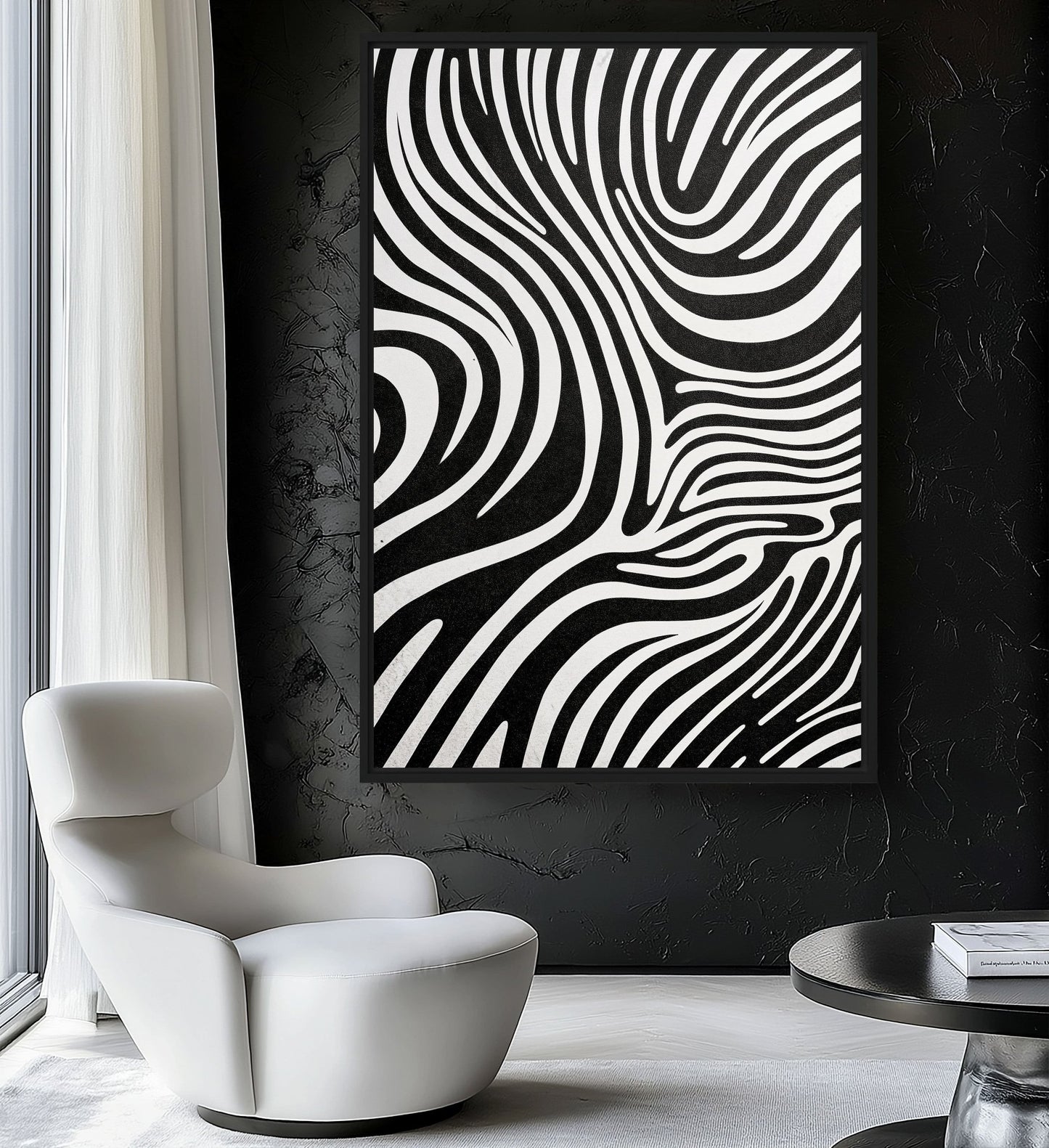 Black and White Geometric Wall Art