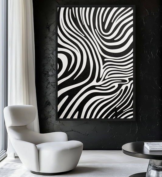 Black and White Geometric Wall Art