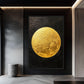 Full Moon Celestial Art Framed Canvas