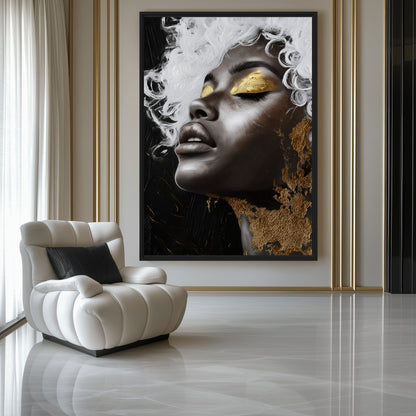 African American Beauty Modern Art Digital Print - PaintFu