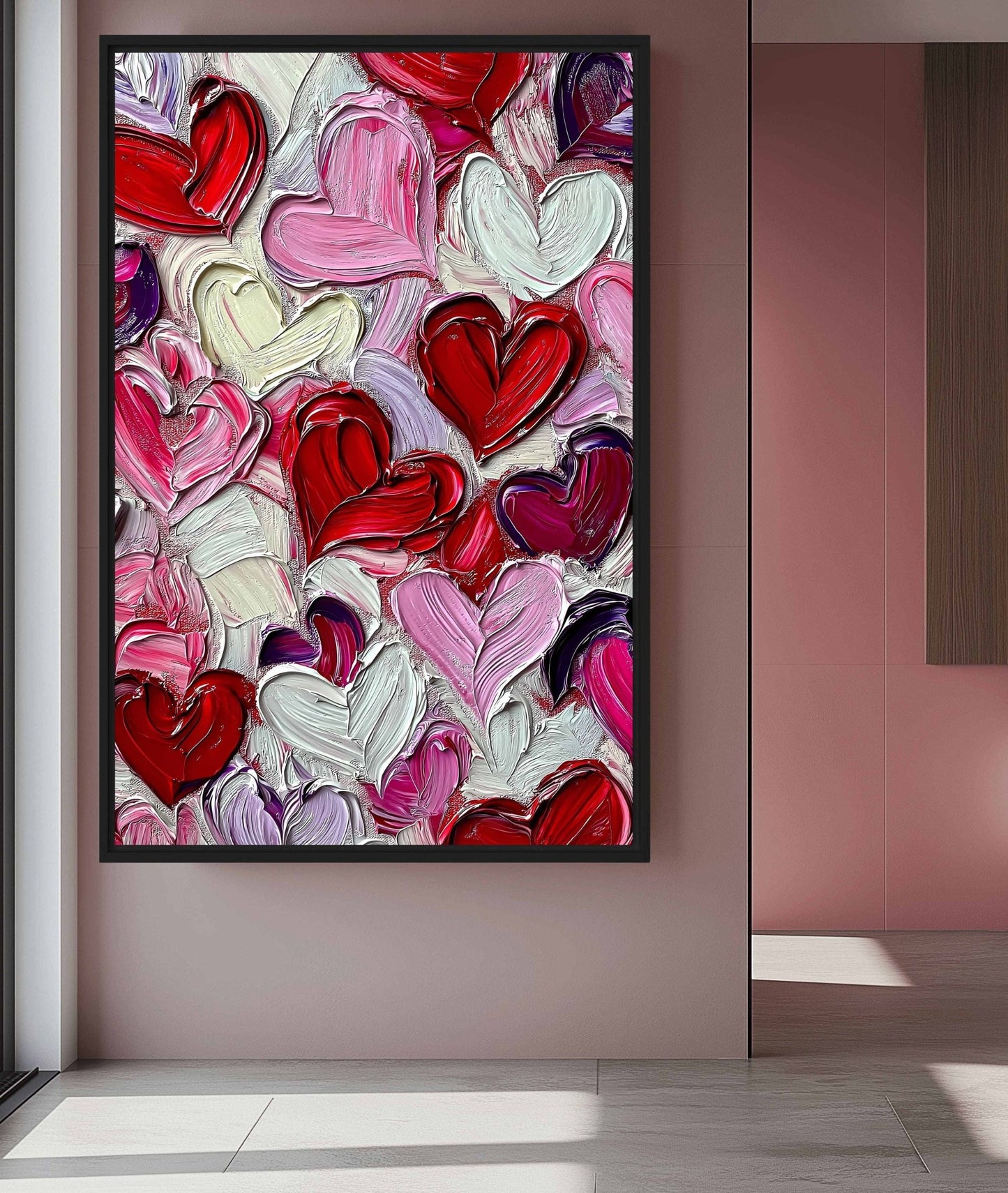 Love Modern Art Framed Canvas