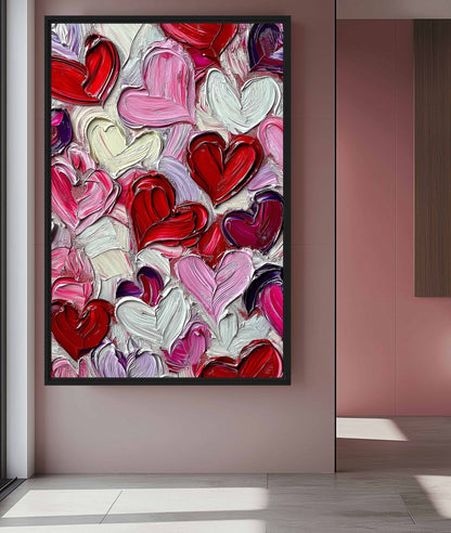 Love Modern Art Canvas Print Detail | PaintFu