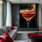 Abstract Cocktail Bar Wall Art Framed Canvas - PaintFu