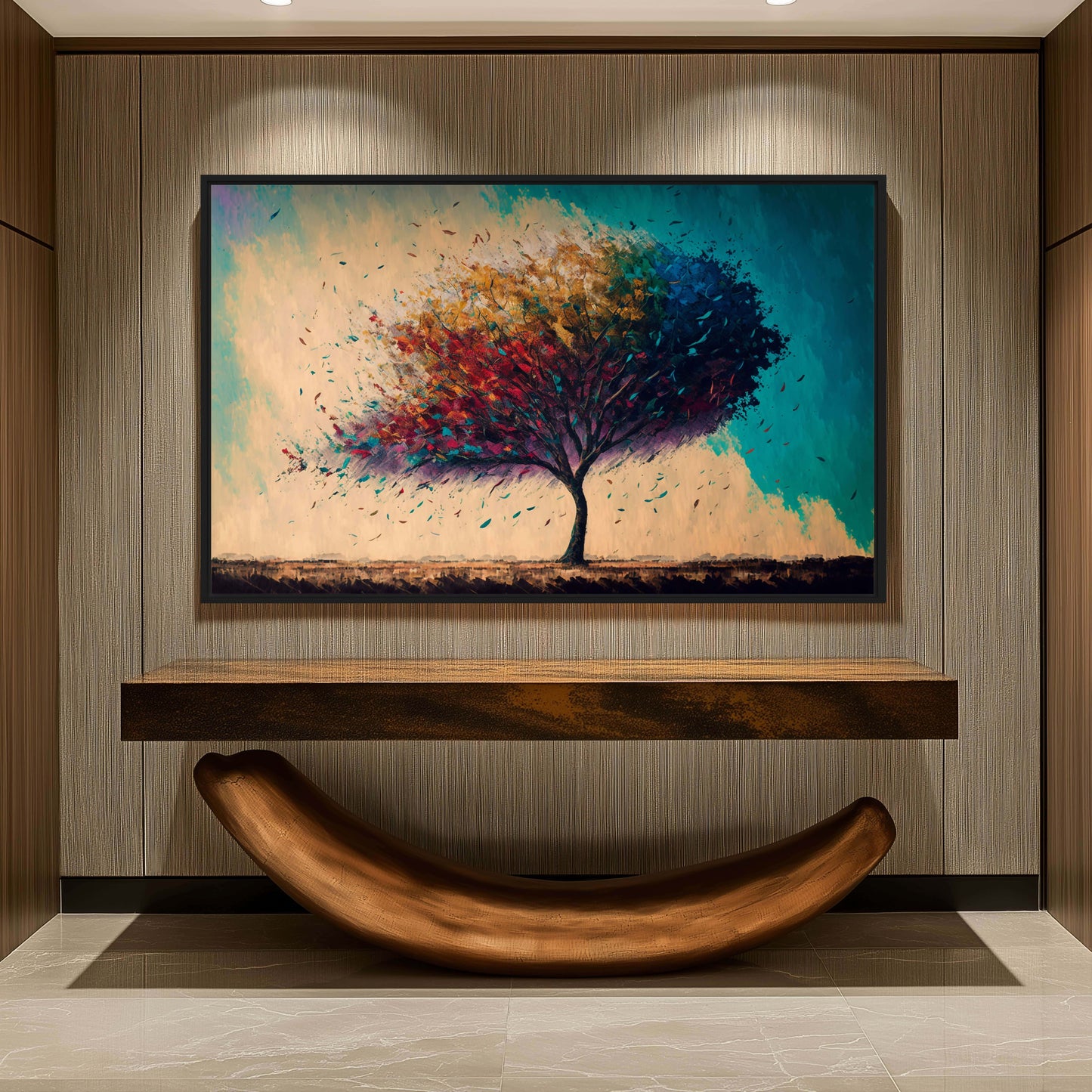 Colorful Tree Modern Art Digital Print