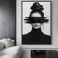 Woman Portrait Minimalist Art Framed Canvas