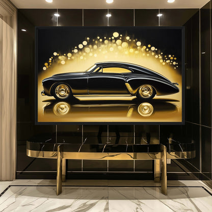 Luxury Retro Car Framed Canvas
